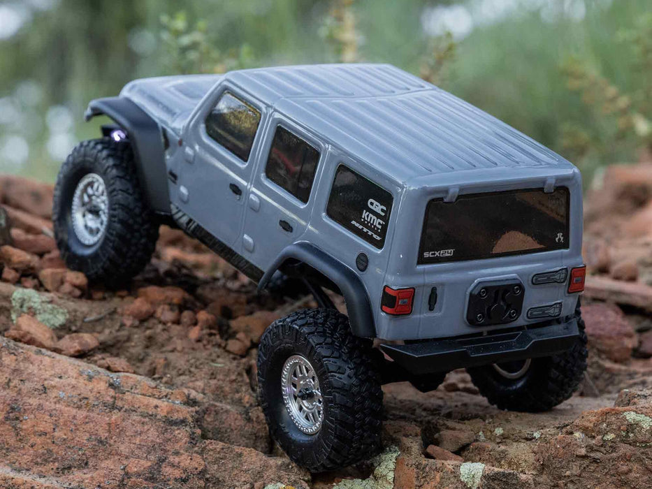 SCX24 Jeep Wrangler JLU 1/24th 4WD Rock Crawler - Silver *