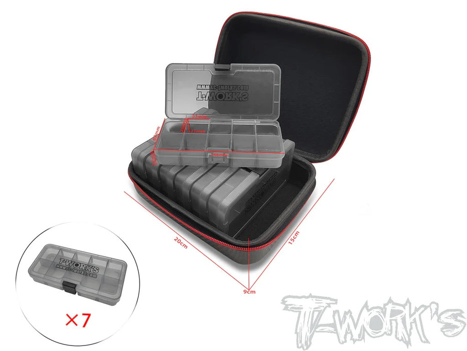 Compact Hard Case with 7pcs of 10 Case Hardware Storage Boxes