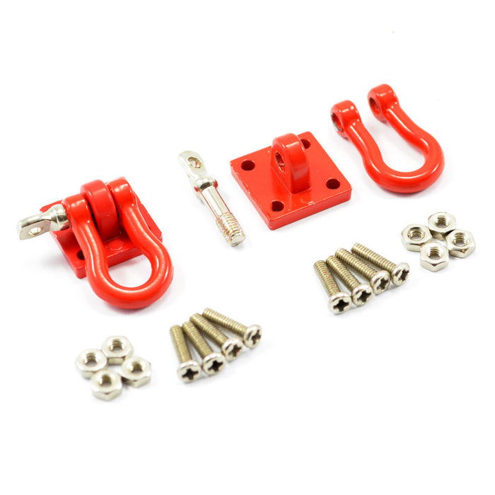 Metal Bumper Shackles & Mounting Bracket M2x6mm - Red