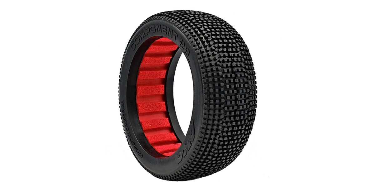 Component 2AB Medium Longwear Tyre and Insert 1/8th Buggy - 1pr